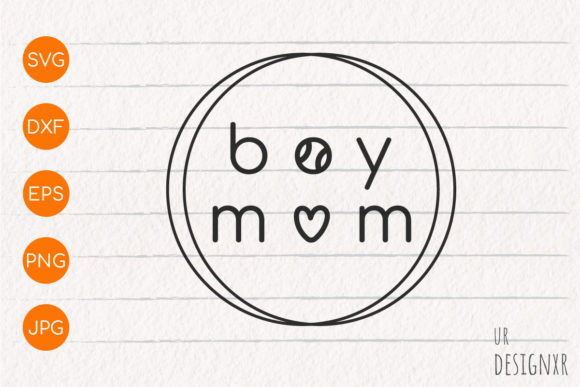 Boy Love Mom, Baseball Mom SVG Graphic for Crafts and Web Design