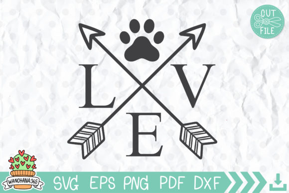 Love with Paw Svg for Branding and Marketing