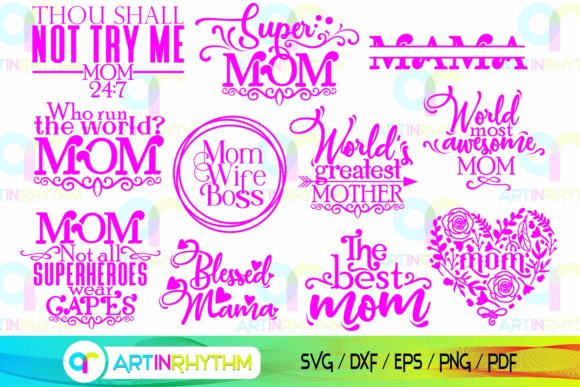 Mom SVG Bundle for Crafts and Graphics