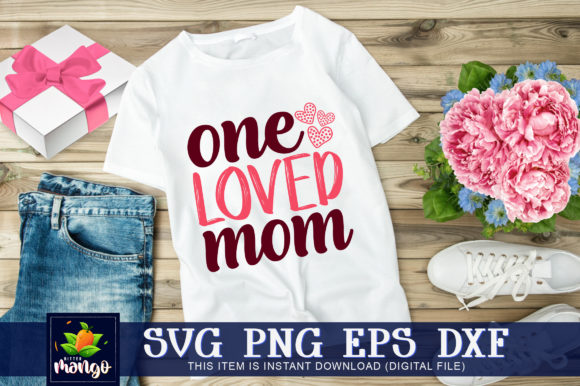 One Loved Mom SVG for Crafts and Graphics