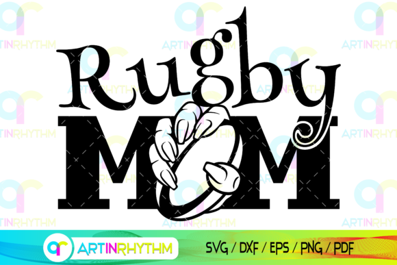 Rugby Mom Svg: A Graphic Design Asset for Crafts and Sports Themes