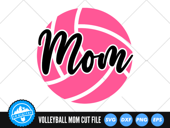 Volleyball Mom SVG for Crafts and Graphics